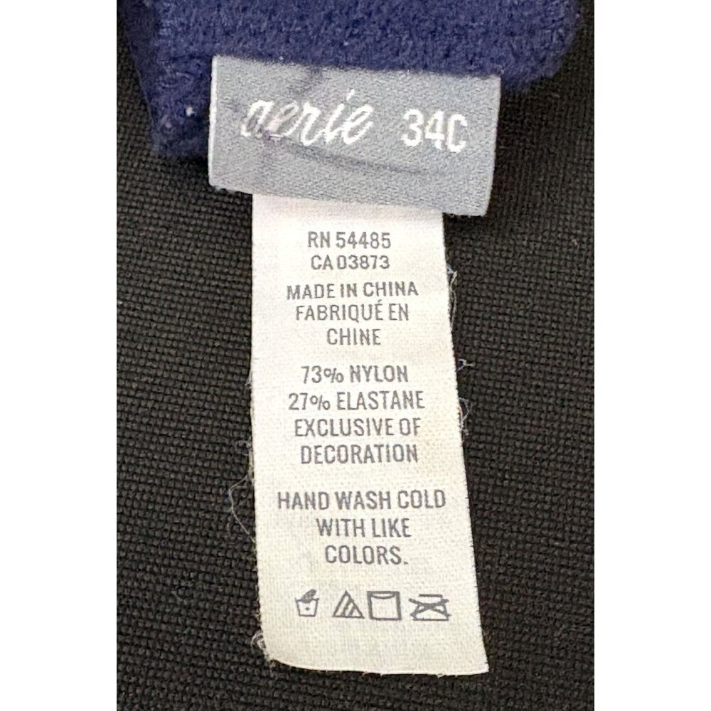 Aerie Sporty Blue White Navy Striped Sporty Lingerie Bra Nautical Cup Size 34C - Picture 13 of 14